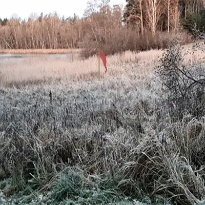 markerad slamavskiljare äng